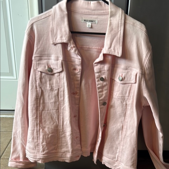 Wild Honey Jackets & Blazers - Wild Honey Women's Pink Denim Jacket